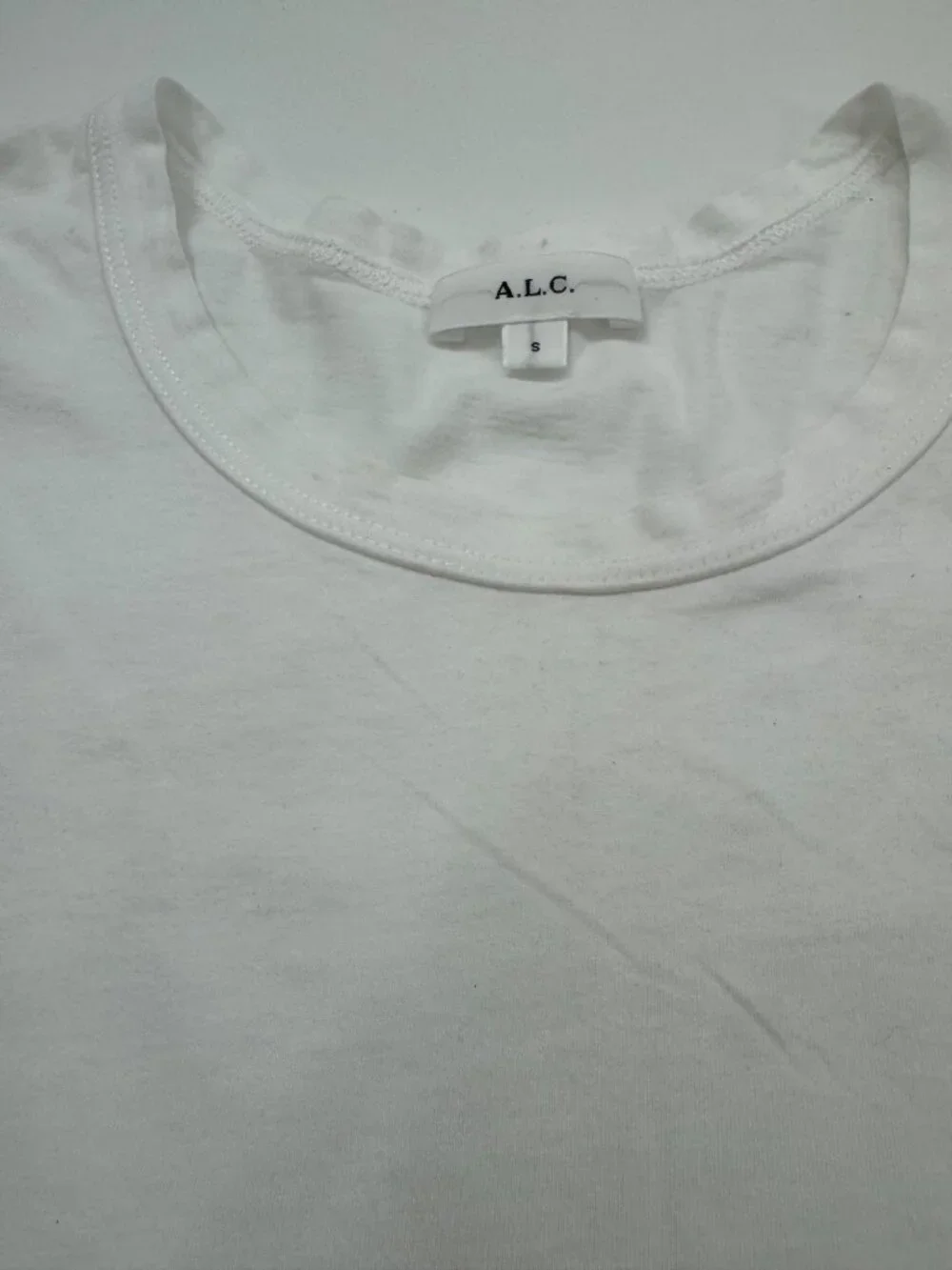 A.L.C. Bella White Cotton Puff Shoulder Long Sleeve Top Size S